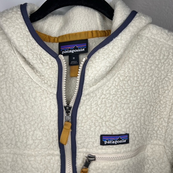 Women’s Retro Pile Fleece Hoody, cream - Picture 5 of 8